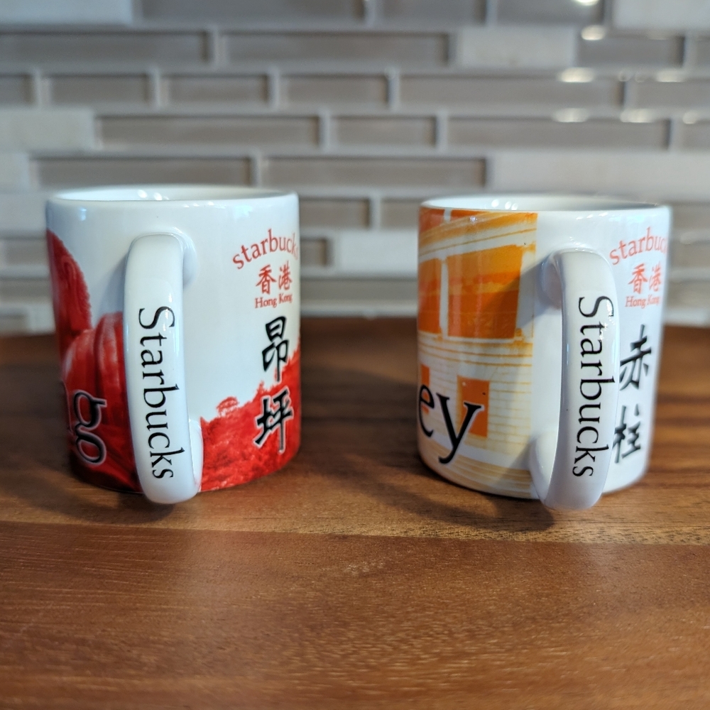 nwot RARE vintage 2010 Starbucks CITY MUG Collector ceramic espresso cups HK - Picture 4 of 9